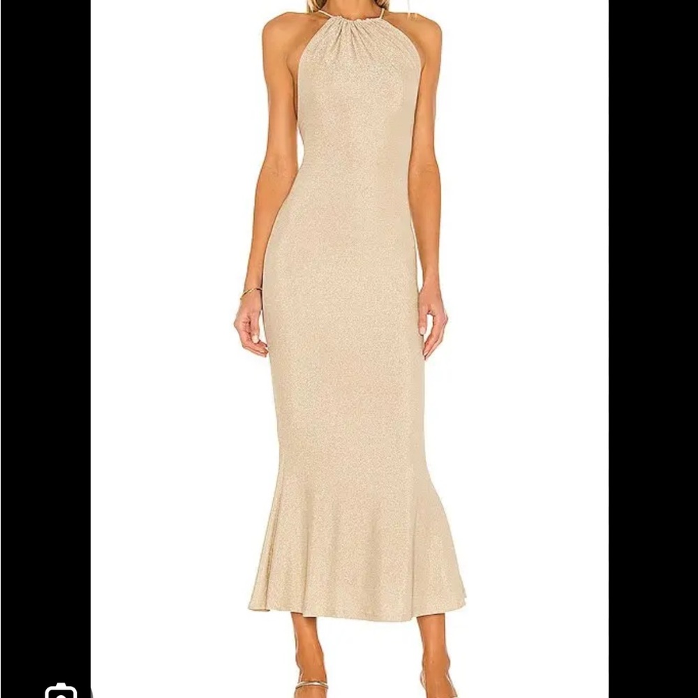 Mishka Cream Midi Dress
